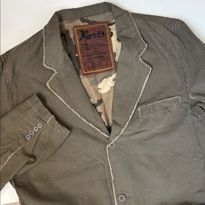 Vintage Parts Machine Clothing Co. Army Green Eagle Camo Button Jacket Mens XL
